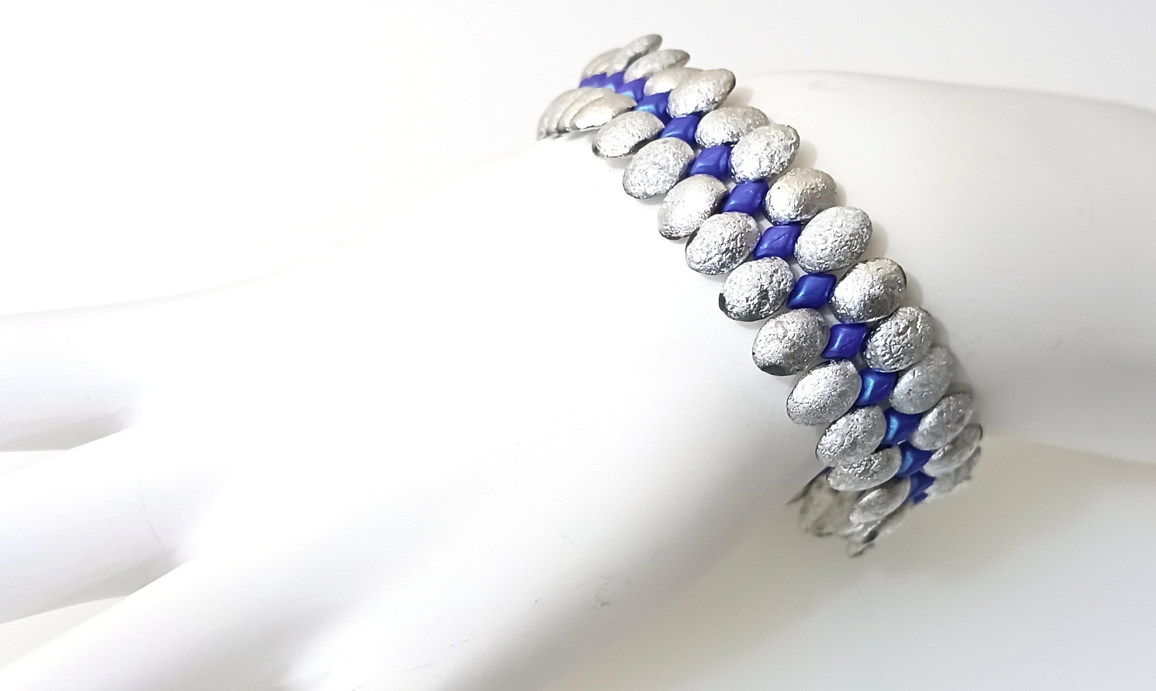 Silver Sky Bracelet Beaded Jewelry Making Kit