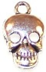 CLOSEOUT- 10 Antique Silver-Plated 16x10mm Skull Pendants CLOSEOUT- 10 Antique Silver-Plated 16x10mm Skull Pendants