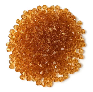 Medium Gold 4mm glass crystal bicone beads Medium Gold 4mm glass crystal bicone beads