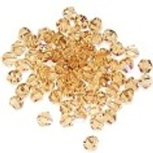 Medium Champagne 4mm Glass Crystal Bicones Medium Champagne 4mm Glass Crystal Bicones