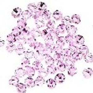 Pink 4mm Glass Crystal Bicones Pink 4mm Glass Crystal Bicones