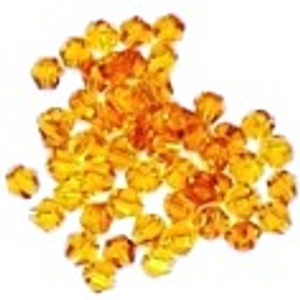 Orange 4mm Glass Crystal Bicones Orange 4mm Glass Crystal Bicones