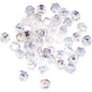 Clear AB 4mm Glass Crystal Bicones Clear AB 4mm Glass Crystal Bicones