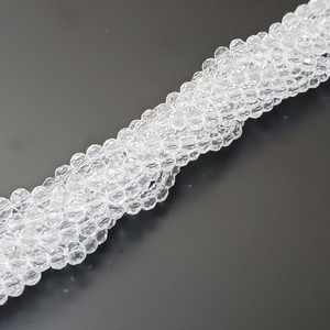 4mm Glass Crystal Rounds - Crystal 4mm Glass Crystal Rounds - Crystal