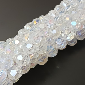 10mm Glass Crystal Rounds - Crystal AB 10mm Glass Crystal Rounds - Crystal AB