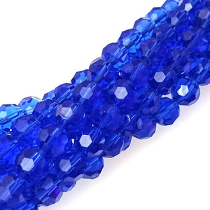 10mm Glass Crystal Rounds - Royal Blue 10mm Glass Crystal Rounds - Royal Blue