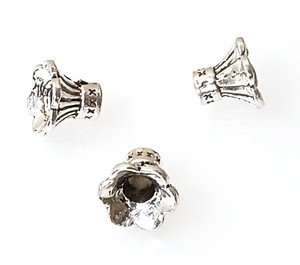25 Antique Silver-Plated 9x12mm Tulip Bead Caps 25 Antique Silver-Plated 9x12mm Tulip Bead Caps