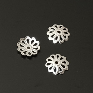 100 - 1x8mm Silver-Plated Thin Scallop Bead Caps 100 - 1x8mm Silver-Plated Thin Scallop Bead Caps