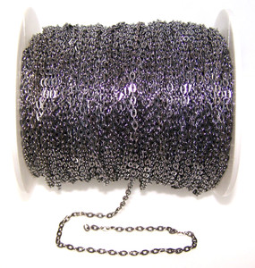 Gunmetal Cable Chain 4x3mm