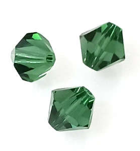 Swarovski 8mm Bicones - Green Tourmaline
