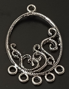 10 Antique Silver-Plated 24x38mm Ornate Chandelier Connectors 10 Antique Silver-Plated 24x38mm Ornate Chandelier Connectors