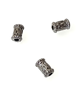 50 Gunmetal 9x5mm Decoravtive Tube Metal Beads 50 Gunmetal 9x5mm Decoravtive Tube Metal Beads