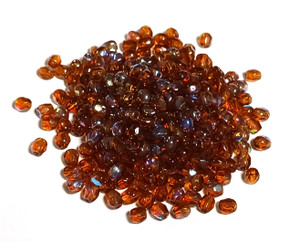 Topaz AB 3mm Czech Fire-Polished Beads