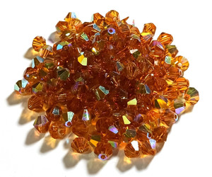Gold AB 6mm Glass Crystal Bicones Gold AB 6mm Glass Crystal Bicones