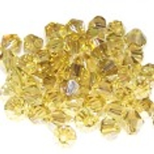 Champagne AB 6mm Glass Crystal Bicones Champagne AB 6mm Glass Crystal Bicones