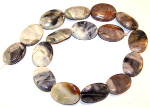 Picasso Jasper 18x25mm Puff Oval Semiprecious Gemstone Beads Picasso Jasper 18x25mm Puff Oval Semiprecious Gemstone Beads