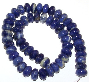 Sodalite 12x8mm Puff Rondelle Semiprecious Gemstone Beads Sodalite 12x8mm Puff Rondelle Semiprecious Gemstone Beads