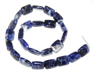12x16mm Puff Rectangle Semiprecious Gemstone Beads - Sodalite 12x16mm Puff Rectangle Semiprecious Gemstone Beads - Sodalite