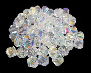 Clear AB 8mm Glass Crystal Bicones Clear AB 8mm Glass Crystal Bicones