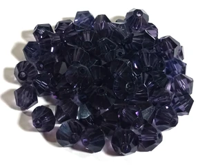 Plum 8mm Glass Crystal Bicones