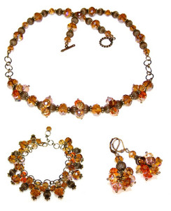 Shimmering Bronze Beaded Jewelry Making Set