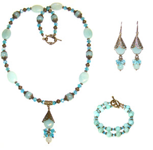 Exquisite Amazonite Beaded Jewelry Making Set Exquisite Amazonite Beaded Jewelry Making Set