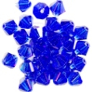 Cobalt 8mm Glass Crystal Bicones