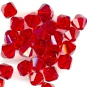 Ruby Red 8mm Glass Crystal Bicones Ruby Red 8mm Glass Crystal Bicones