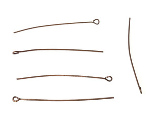 Antique Copper 2 Inch Eye Pins for Jewelry Making Antique Copper 2 Inch Eye Pins for Jewelry Making