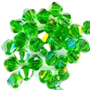 Emerald AB 8mm Glass Crystal Bicones