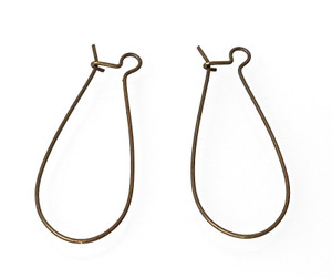 Antique Bronze Closed Loop 14x33mm Earrings Antique Bronze Closed Loop 14x33mm Earrings