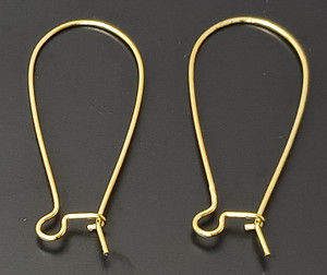 Gold-Plated 38x15mm Closed Loop Earrings Gold-Plated 38x15mm Closed Loop Earrings