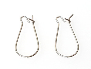Antique Silver-Plated 24x11mm Closed Loop Earrings Antique Silver-Plated 24x11mm Closed Loop Earrings