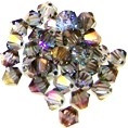 Purple Sparkle AB 8mm Glass Crystal Bicones