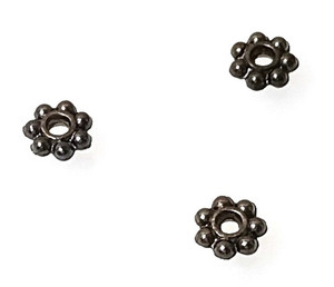 Gunmetal 2x6mm Beaded Rondelles Gunmetal 2x6mm Beaded Rondelles