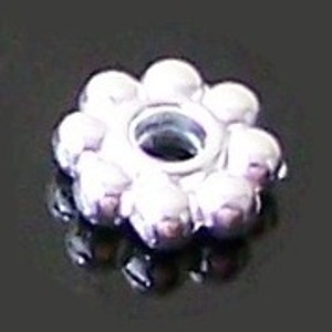 Silver-Plated 2x6mm Beaded Rondelles Silver-Plated 2x6mm Beaded Rondelles