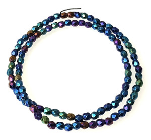 4 Dozen Czech 4mm Fire-Polished - Blue Iris 4 Dozen Czech 4mm Fire-Polished - Blue Iris