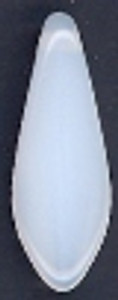 Czech Glass Dagger Beads - White Czech Glass Dagger Beads - White