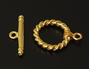 10 Gold-Plated 15mm Thick Rope Toggle Clasps 10 Gold-Plated 15mm Thick Rope Toggle Clasps