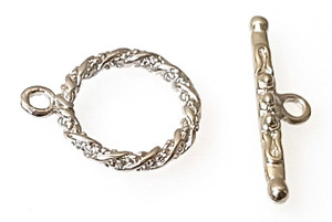 Antique Silver-Plated 15mm Thick Rope Toggle Clasps Antique Silver-Plated 15mm Thick Rope Toggle Clasps