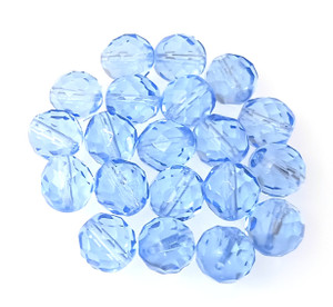 2 Dozen Czech 12mm Fire-Polished - Light Sapphire 2 Dozen Czech 12mm Fire-Polished - Light Sapphire