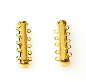 Gold-Plated 30x10mm Super Strong 5-Strand Magnetic Slide Clasps