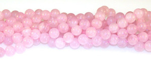 Rose Quartz 12mm Round Semiprecious Gemstone Beads