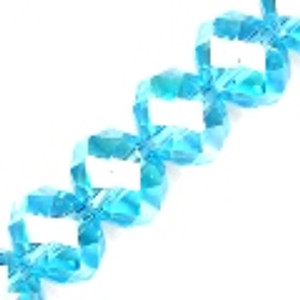 1 Strand of Aqua AB 10x8mm Glass Crystal Rondelles 1 Strand of Aqua AB 10x8mm Glass Crystal Rondelles