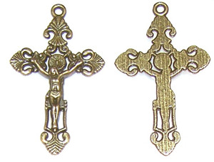 Antique Bronze Crucifix #5- 52x30mm Antique Bronze Crucifix #5- 52x30mm