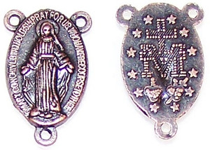 Antique Copper Pewter Center #5- 22x14mm