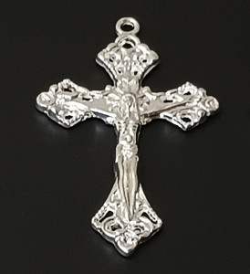 5 Pack of Silver-Plated Pewter Crucifix #69 - 40x24mm 5 Pack of Silver-Plated Pewter Crucifix #69 - 40x24mm
