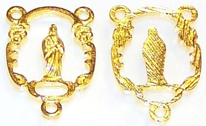 Gold-Plated Pewter Center #4- 25x17mm