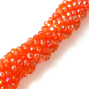 Red Topaz AB 6x4mm Glass Crystal Rondelles Red Topaz AB 6x4mm Glass Crystal Rondelles