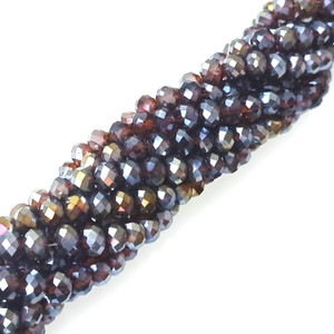 Dark Gold AB 6x4mm Glass Crystal Rondelles